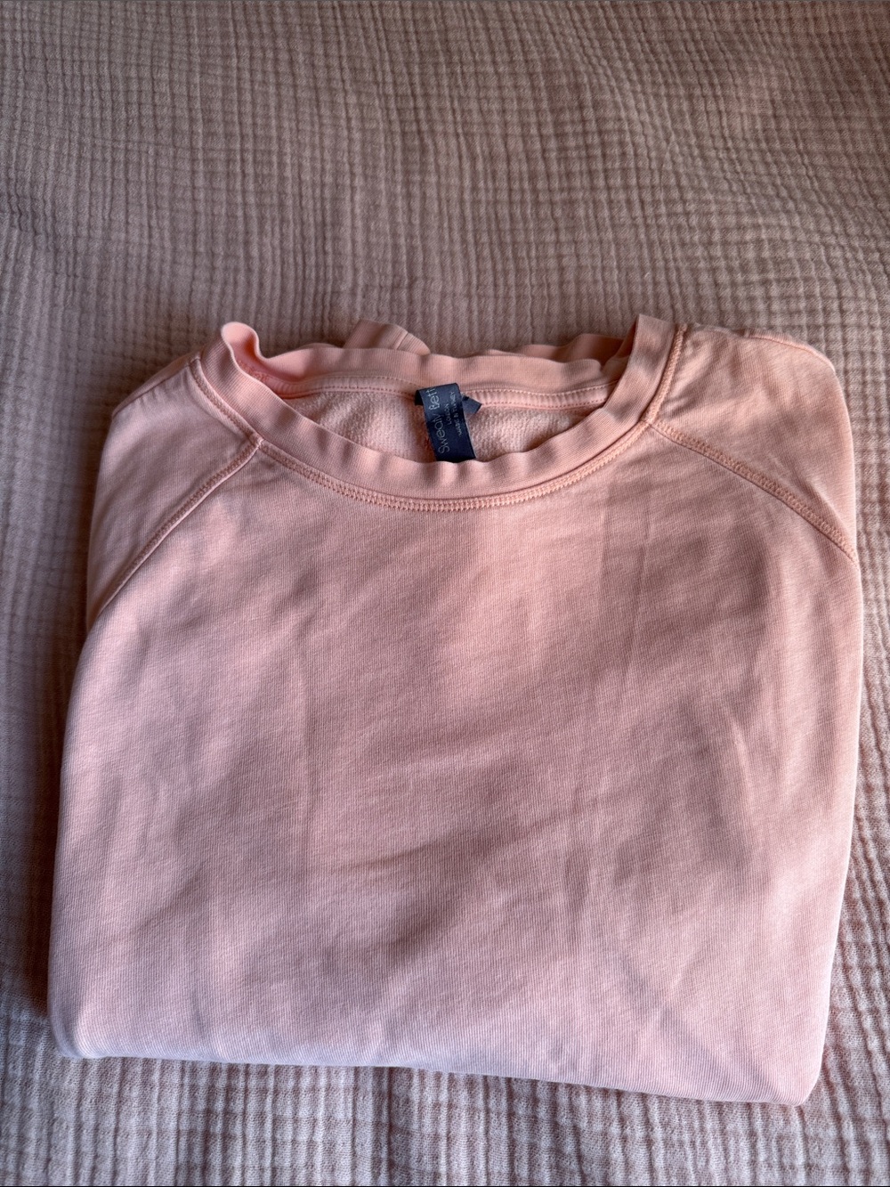 Sweaty Betty Coral-Peach Crewneck Pullover